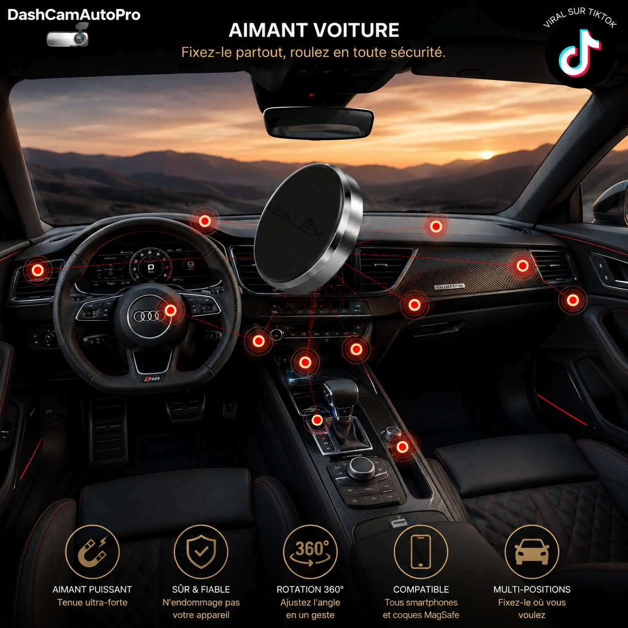 Aimant Voiture Magnétique Ultra-Puissant